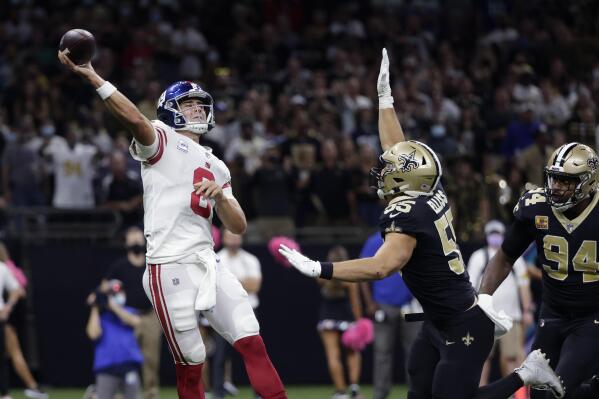 Tommy Devito sacked 7 times in loss to New Orleans Saints